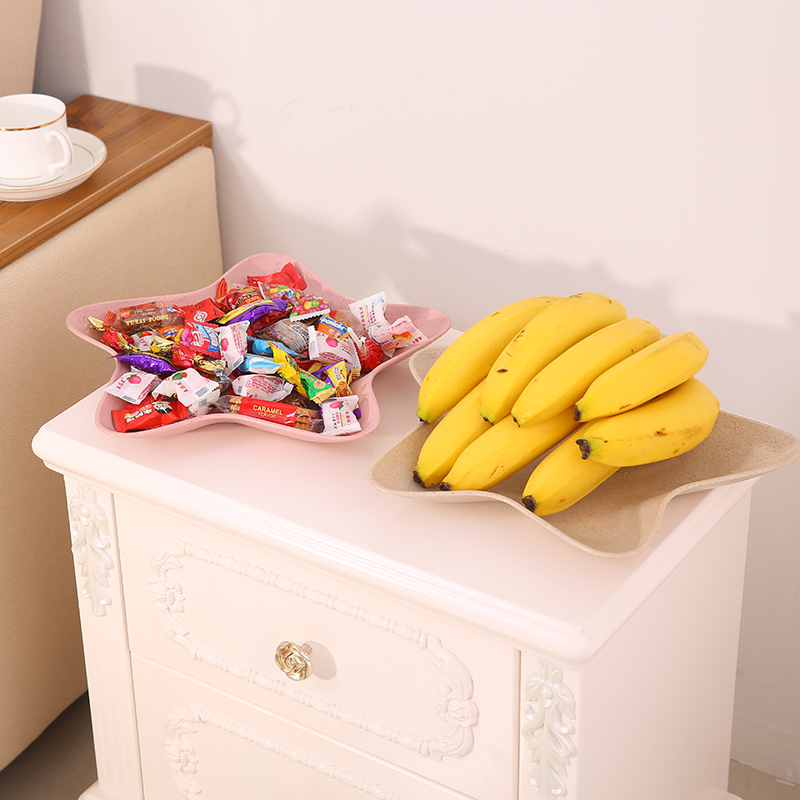 Creative wheat who compote snack plate fruit bowl household contracted sitting room tea table candy plate melon seed plate