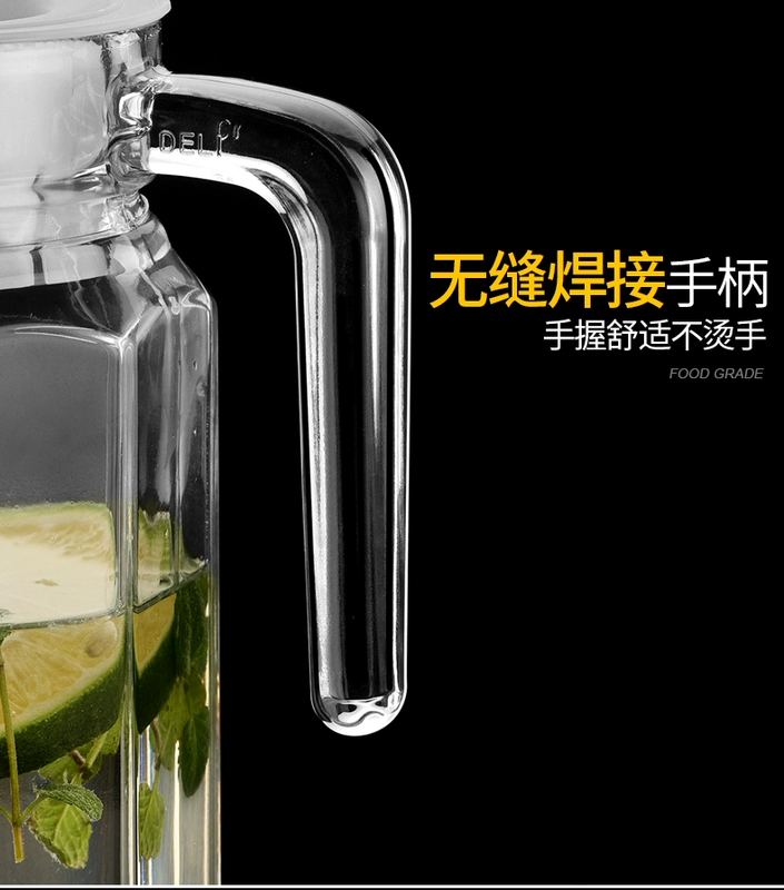 Ly nước lạnh chai nước thủy tinh cốc nước lạnh cốc nhà hàng nhà hàng dung tích lớn mùa hè đặt ấm trà đặt nước - Tách bình thuỷ giữ nhiệt