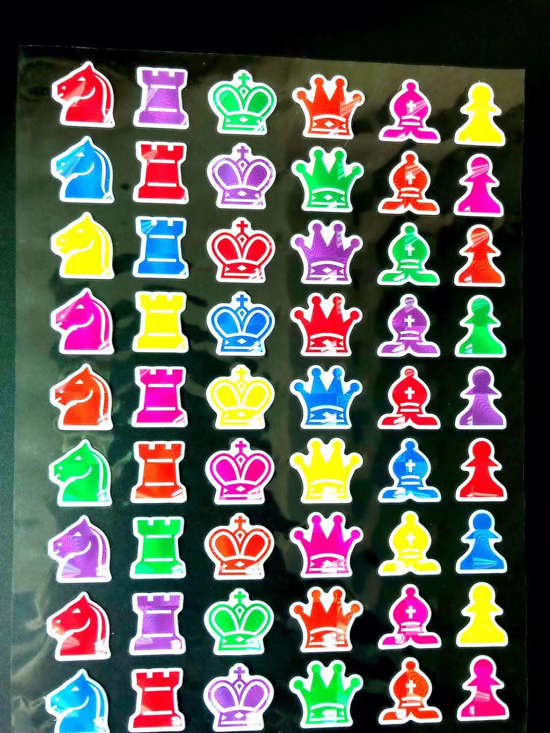 Chess colorful chess pieces stickers stickers