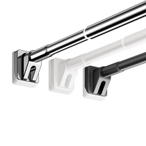 Retractable shower curtain rod without punching bathroom bathroom clothes drying rod lifting rod door curtain rod clothes hanging rod balcony clothes drying rack