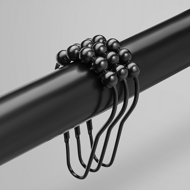 () Bathroom ball shower curtain hook ring stainless steel gourd five baht large bath curtain hook 12 packs