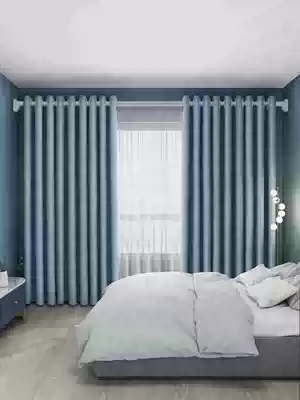 Curtain telescopic pole a complete set of 2021 new non-perforated installation bedroom shading living room shade simple light luxury