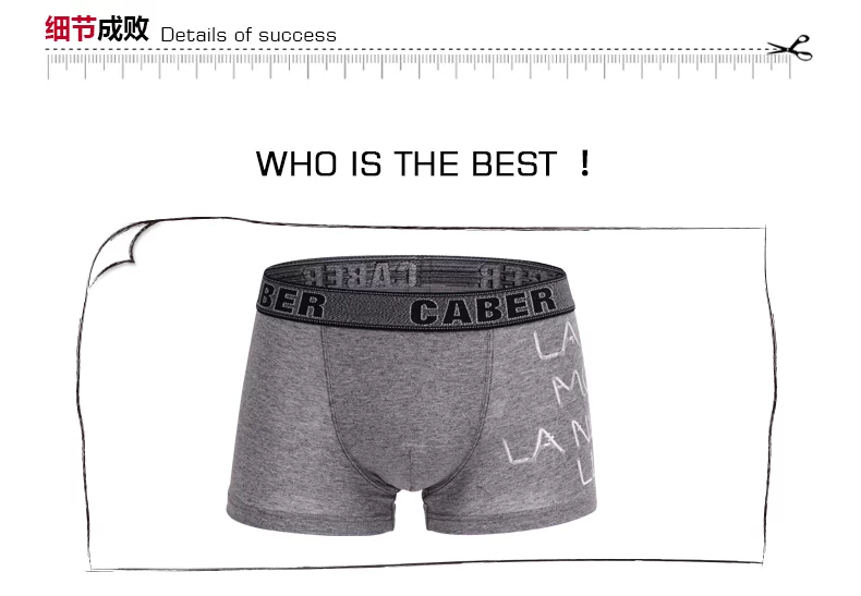 Caber cabaret vài đồ lót boxer shorts thanh niên trung eo bốn góc nữ tam giác thoáng khí quần short quần lót nam