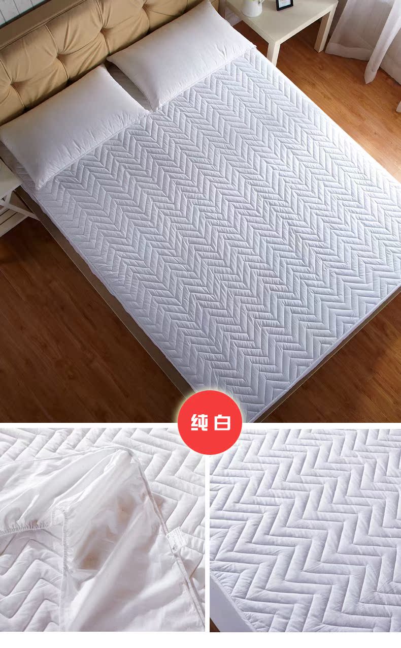 Giường bông một mảnh dày mền trượt giường trải giường 1,8m cotton Simmons nệm bọc bảo vệ ga trải giường chun đẹp	