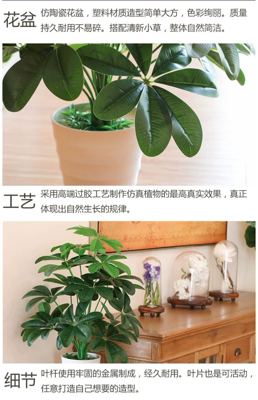 Nhà máy mô phỏng chậu tiền cowpot chậu trong nhà giả hoa trang trí cây xanh bonsai cây giả phòng khách trang trí trang trí - Hoa nhân tạo / Cây / Trái cây