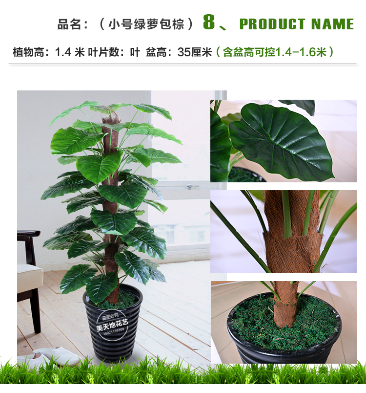 Mô phỏng cây xanh giả cây trong chậu mô phỏng cây tài lộc cây phòng khách sàn cây hoa giả nhỏ giọt Guanyin cây giả xanh - Hoa nhân tạo / Cây / Trái cây hoa hồng giả đẹp