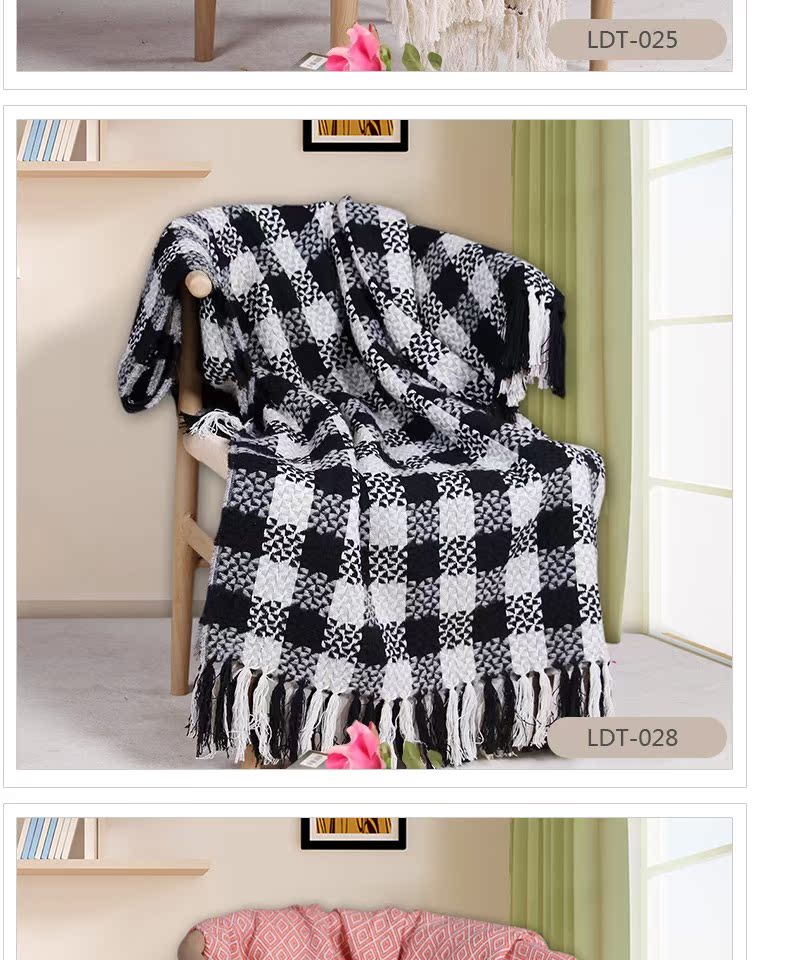 Bắc Âu sofa chăn chăn đuôi giường trang trí đuôi chăn dệt kim len chăn giải trí điều hòa không khí chăn giường đuôi chăn - Ném / Chăn mền tuyết nhung