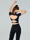 2024 New Yoga Top with Chest Pads, Beautiful Back, Sports Fitness Short-Sleeve, Sexy Backless, Summer Thin Quick-Drying