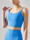 Yoga Top with Thin Straps, Camisole with Chest Pads, U-Shaped Beautiful Back, Quick-Drying, Women's Outerwear for Fitness and Sports Training