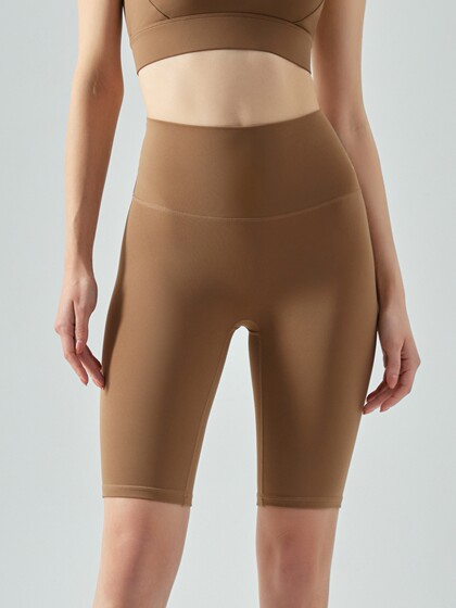 High-Waisted Five-Point Yoga Pants, Aerial Sports Fitness Running Shorts, Sexy Peach Butt Tight Pants, Quick-Drying Women's Outerwear