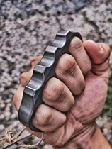 KASFLY Caesar pea pod titanium alloy bronze four-finger tiger finger buckle outdoor self-defense camping EDC