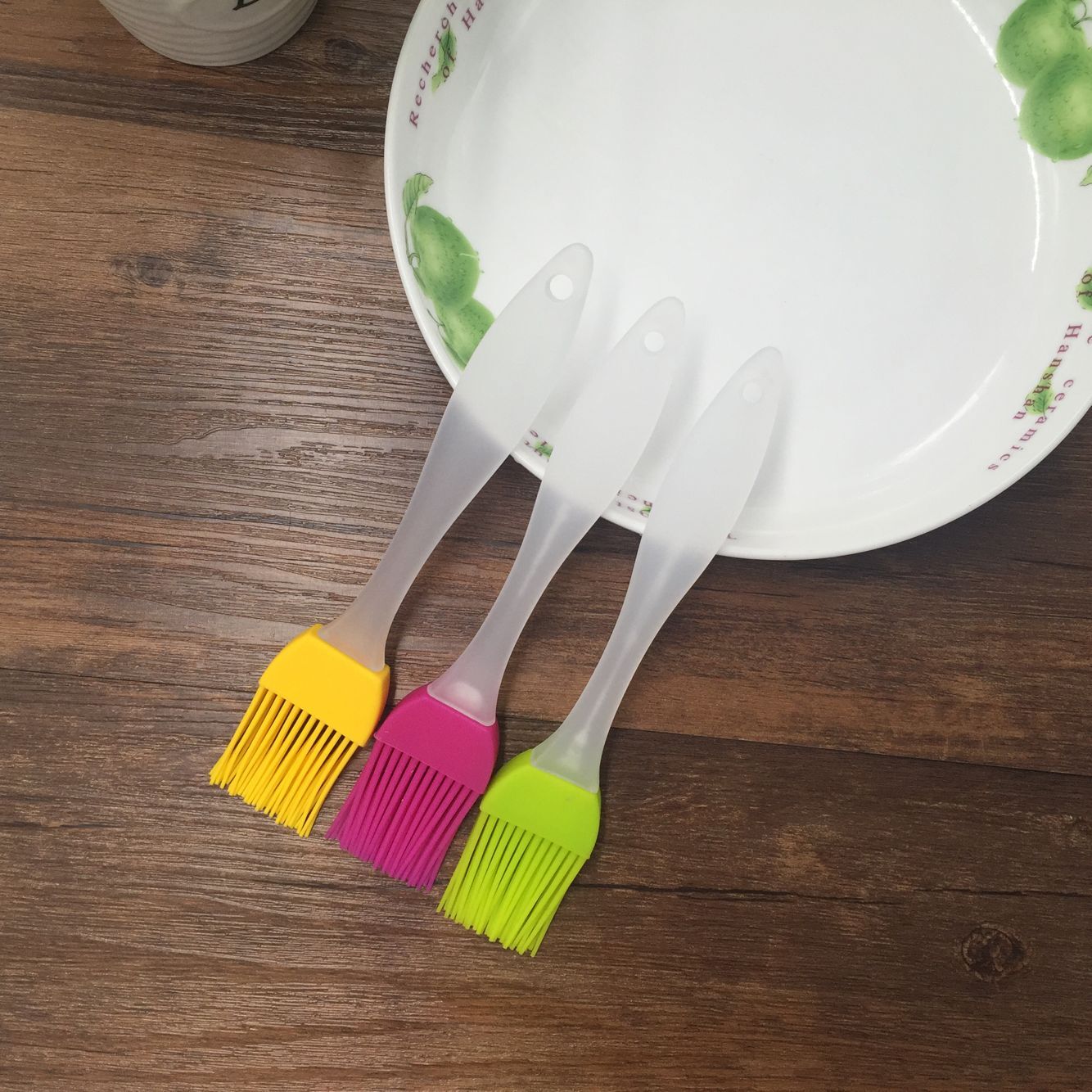 Integrated silicone brush High temperature resistant kitchen Barbecue Brush Oil Brushed Brush Home Hair Brush Baking Tool 3 only