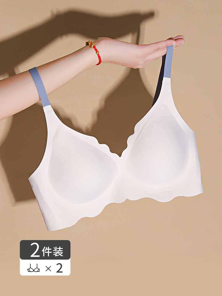 No steel ring underwear women's push-up small bra 2021 new explosive style anti-sagging seamless girlish pure desire bra
