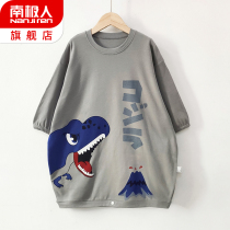 Girls sleepdress pure cotton childrens fairy pajamas spring and autumn girls Cartoon long sleeve princess wind summer 2022 new models