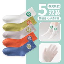 Childrens socks baby spring and autumn cotton socks girls in summer thin boys 2021 new tide