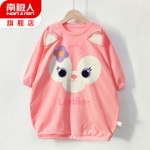 Girls sleepdress pure cotton childrens fairy pajamas spring and autumn girls Cartoon long sleeve princess wind summer 2022 new models