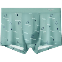 Nanjiren Mens Underwear Ice Silk Style Summer Seamless Boys Boxer Briefs Pure Cotton Crotch Boxer Briefs Youth New Style