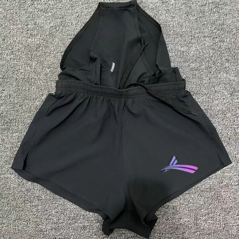 Vila Volan Professional Running Sports Shorts for Men and Women, Quick-Drying Three-Quarter Pants, Track and Field Training with Lining, Black Shorts Vila Volan Professional Running Sports Shorts for Men and Women, Quick-Drying Three-Quarter Pants, Track and Field Training with Lining, Black Shorts