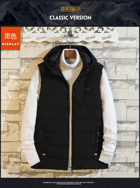 Mùa đông 6XL cotton vest nam sinh viên màu net 7XL béo GG8XL200 pound áo khoác cotton vest béo áo khoác - Áo thể thao