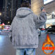 2025 Winter New Hooded Fleece-Lined Thickened Suede Cotton Jacket for Men, Teenagers, and Students
