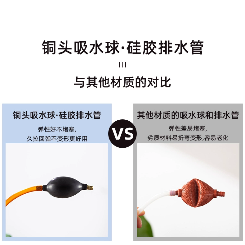 Khay Trà Ống Thoát Nước Có Thấm Bóng Bàn Trà Kẹp Tay Ống Hút Hiện Vật Silicone Trà Vòi Trà Lễ Trà bộ Phụ Kiện