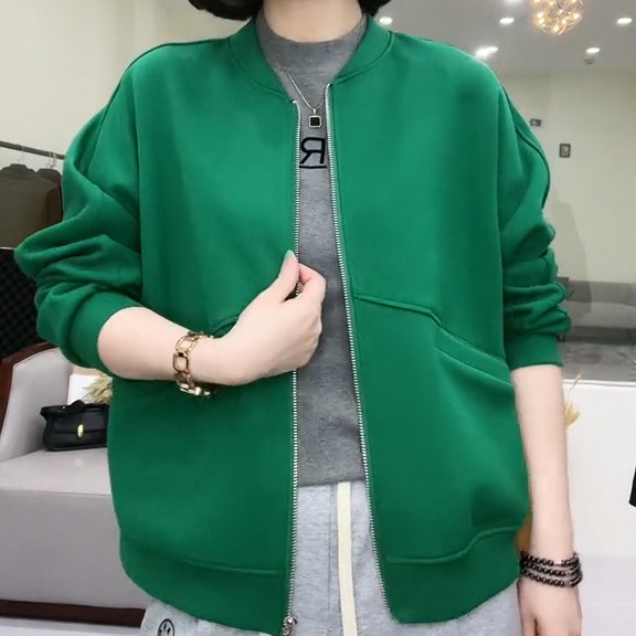 Spring and Autumn Women's Cotton Baseball Jacket, Middle-Aged Mother's Short Versatile Jacket, Casual Plus-Size Baseball Shirt Jacket Spring and Autumn Women's Cotton Baseball Jacket, Middle-Aged Mother's Short Versatile Jacket, Casual Plus-Size Baseball Shirt Jacket