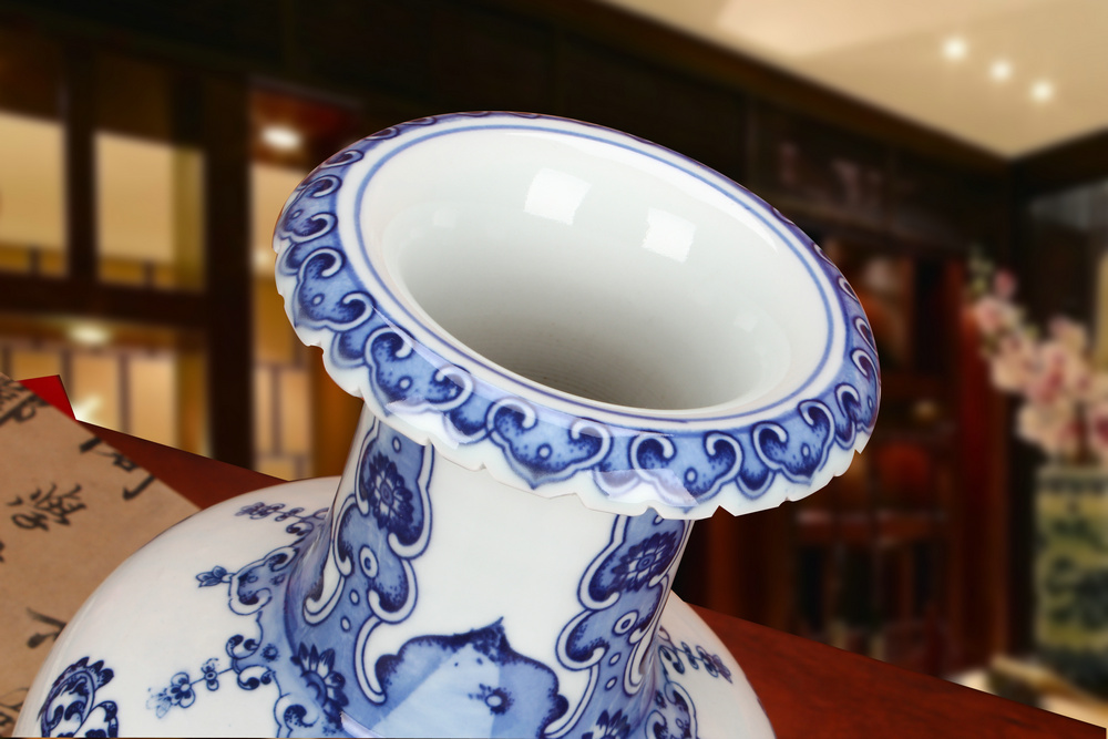Jingdezhen ceramics manual its porcelain bottle wrapped vase life of Chinese style household word tail vase furnishing articles