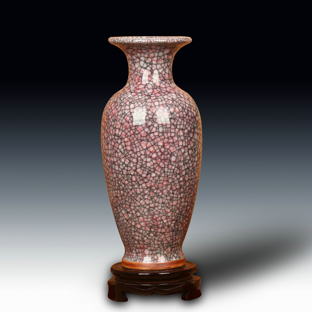Jingdezhen ceramic vase archaize of jun porcelain up borneol gold wire vases, Chinese style household decorative furnishing articles