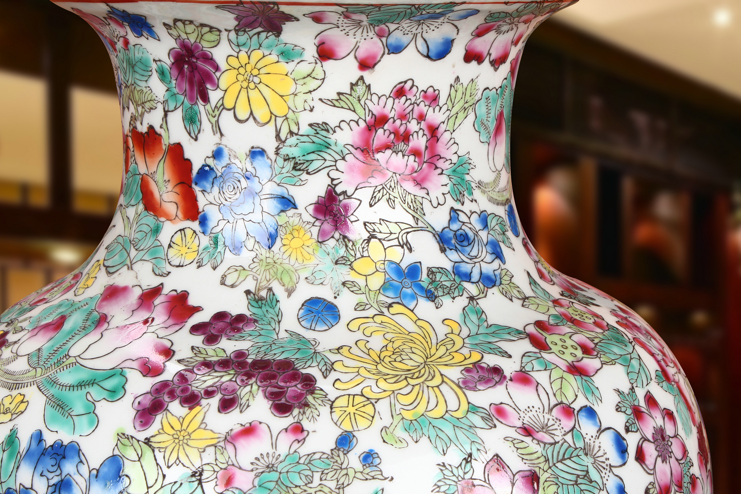 Jingdezhen ceramics all hand - made porcelain factory white flower idea gourd vase of large Chinese style household furnishing articles
