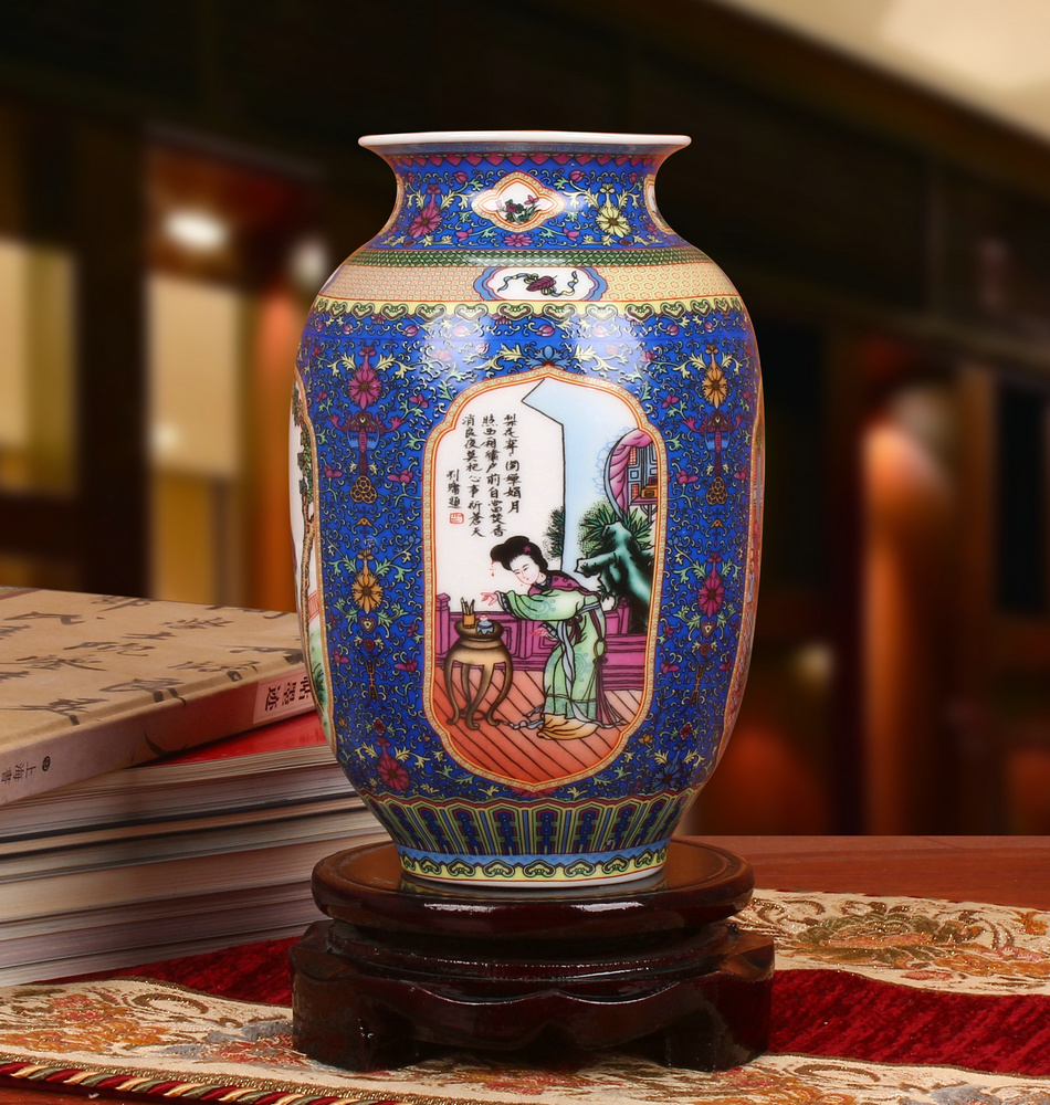 Jingdezhen ceramic vase colored enamel vase fashion all around the four most beautiful women furnishing articles home decoration decoration