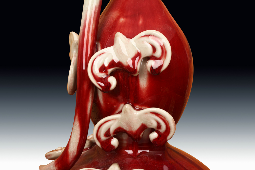 Jingdezhen ceramic vase archaize of jun porcelain up lang, the red bottle gourd vases bat Chinese decorative furnishing articles