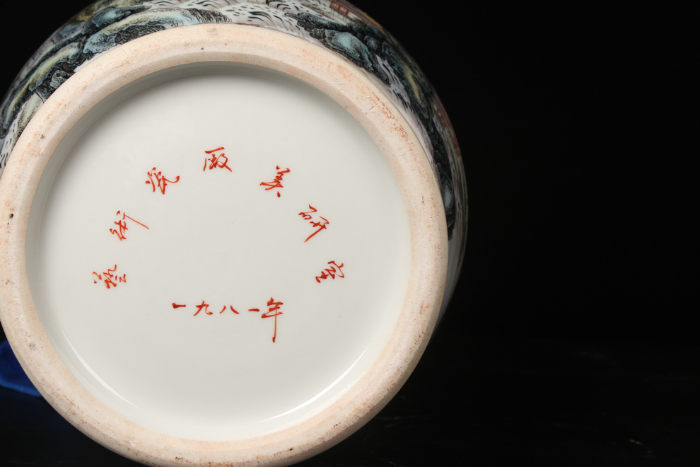 Antique hand - made jingdezhen ceramics powder enamel factory goods and fuels the admiralty large bottle classical household ornaments
