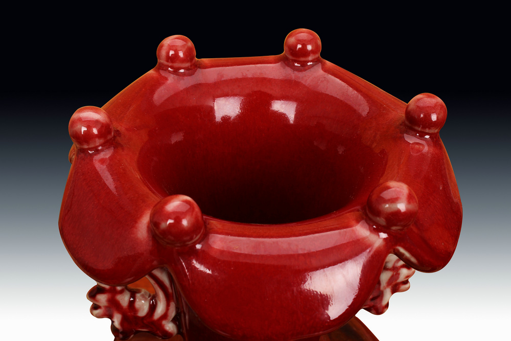 Jingdezhen ceramics archaize handicraft decoration jun porcelain vase retro home home furnishing articles lotus expressions using bottle