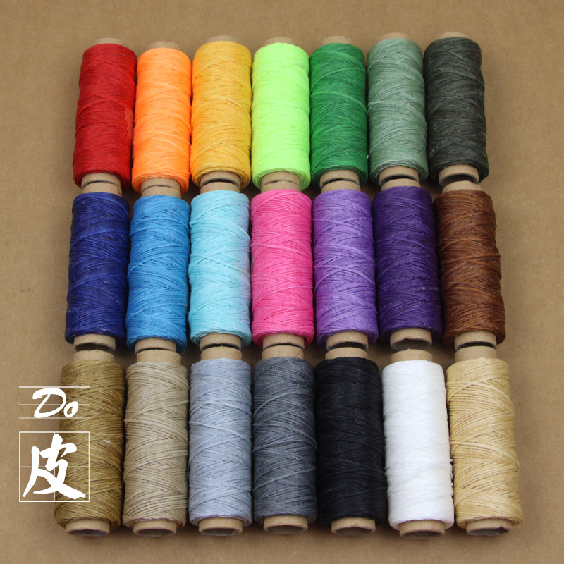 Hand-stitched leather flat wax thread Koujin thread 150D wax thread DIY leather polyester fiber wax thread 22 colors