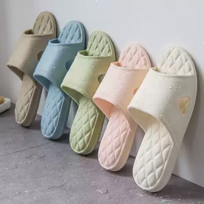 Bathroom slippers female summer indoor men's couple non-slip bath home home floor mute soft-soled slippers shoes