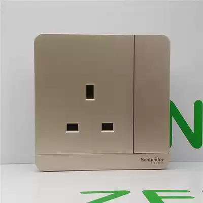 Schneider's still beautiful twilight gold with switch 13A socket Hong Kong style British square foot socket