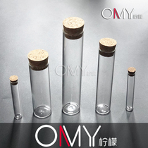 Glass test tube with cork Flat bottom test tube Vertical diameter 12 13 15 18 20 25 30 40mm High borosilicate glass high temperature cork glass bottle