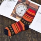 Mùa thu và mùa đông nam quốc gió nhấn màu ống vớ cotton Nhật Bản phong cách Harajuku dày dày vớ xu hướng vớ nam