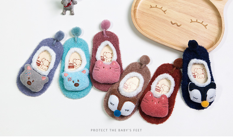 Vớ trẻ em mùa thu và mùa đông cotton sơ sinh cho bé sơ sinh vớ bé trai và bé gái vớ cotton dễ thương 0-3-5 tuổi vớ xinh cho bé gái
