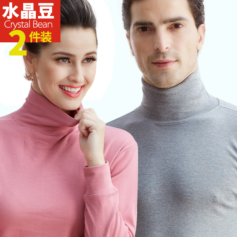 High collar autumn coat Men's single-piece top cotton sweater Women's base shirt The elderly and the elderly heating clothes in winter