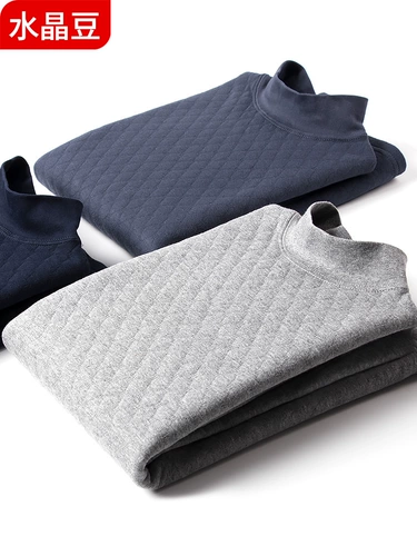Мужское хлопковое термобелье для пожилых людей, удерживающее тепло нижнее белье, стеганый комплект, для среднего возраста, увеличенная толщина