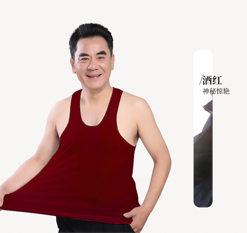 Trung niên và người già vest cotton người già đồ lót rộng kích thước thoáng khí cha cotton cũ áo mùa hè nam áo thun lót nam đẹp 2021