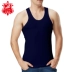 Cổ tròn nam vest cotton mùa hè cotton thể thao rộng tay áo vest rắn màu trẻ trung Áo vest