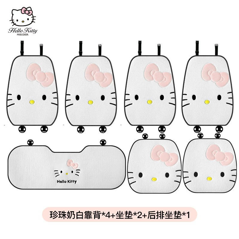 Bộ sưu tập phụ kiện ô tô HelloKitty Hello Kitty hoạt hình thực tế dễ thương trang trí nội thất ô tô Bộ trang trí ô tô gối đầu xe ô tô 