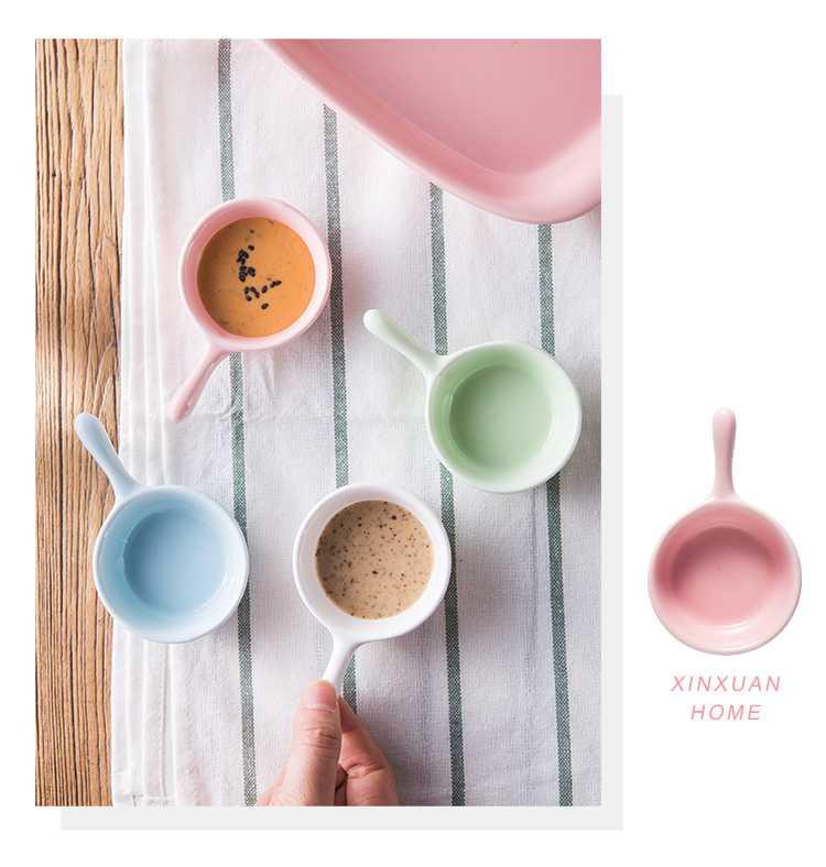 Creative ceramic Japanese snack plate frame plate meal plate of fruit breakfast tray was one suit