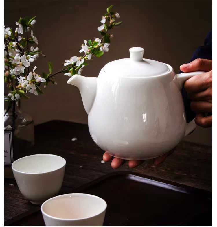 Modern Chinese style white ipads China | ceramic teapot large small single pot of flower teapot tea pot of belt filter