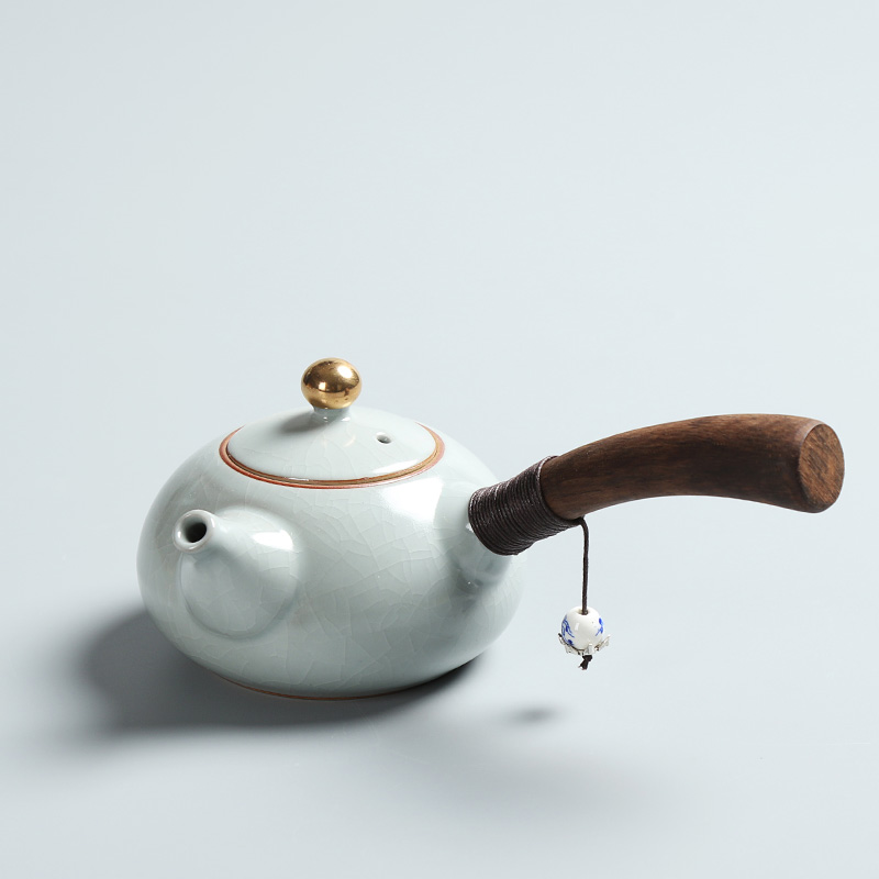 The Side as the of your up kung fu tea set ceramic teapot single pot of ebony handle Side filtration pot of the pot of single pot