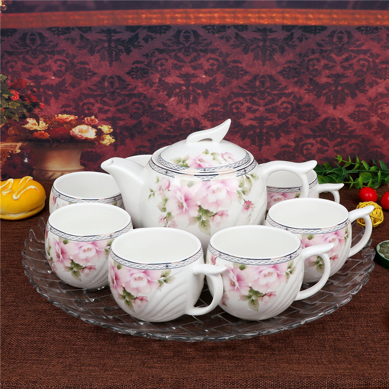 Ya cheng DE 8 + 1 bird of paradise, tea water set porcelain teapot teacup 9 piece tea set tea service of a complete set of ceramic pot cup