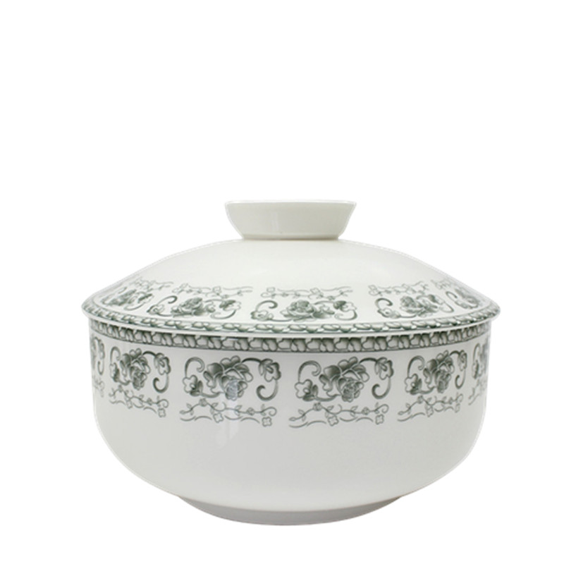 Both the people 's livelihood industry cixin qiu - yun, 8.25 inch soup bowl with cover with a cover on deep hot bowl of soup bowl product pot microwave tureen