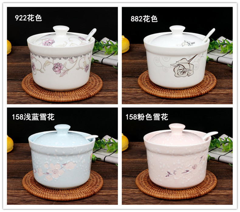 Ya cheng DE palace ceramics single flavor seasoning cylinder tank pepper seasoning cylinder tank seasoning box snowflakes seasoning box
